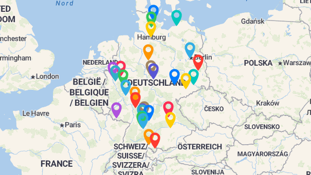Map of company locations