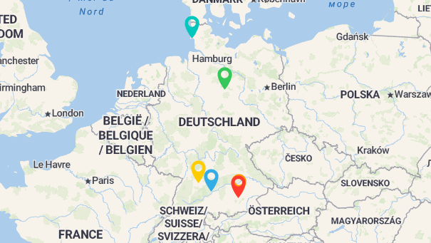 Map of company locations