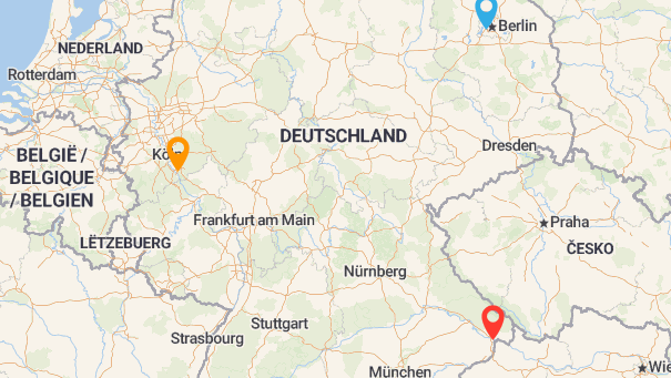 Map of company locations