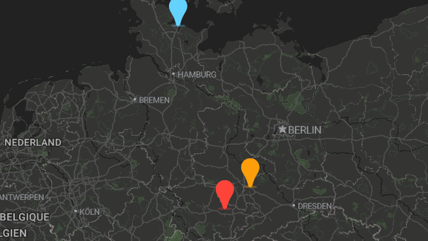 Map of company locations