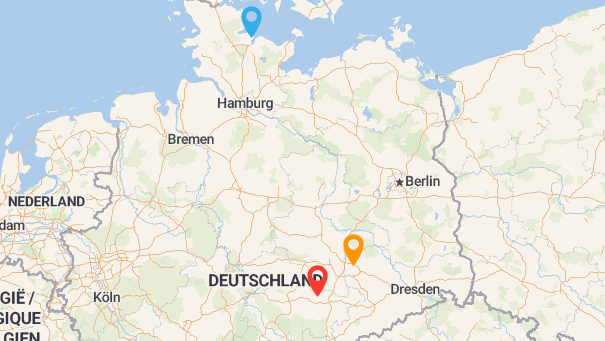 Map of company locations