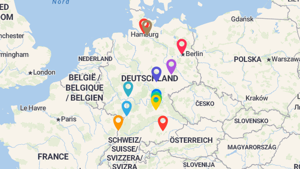 Map of company locations