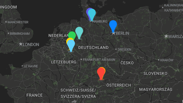 Map of company locations
