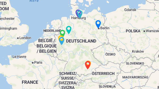 Map of company locations