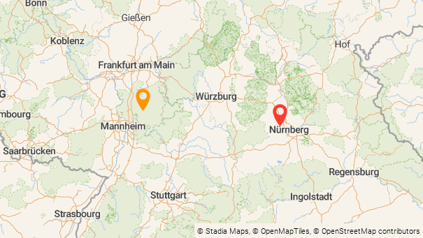 Map of company locations