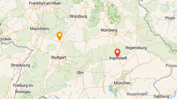 Map of company locations