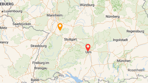 Map of company locations