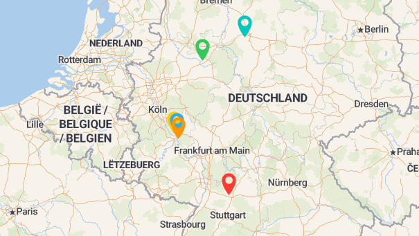 Map of company locations