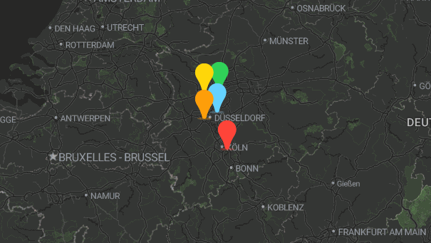 Map of company locations