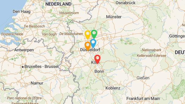 Map of company locations