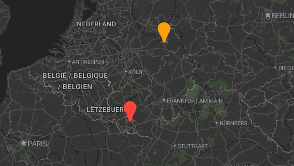 Map of company locations