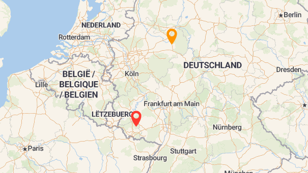 Map of company locations