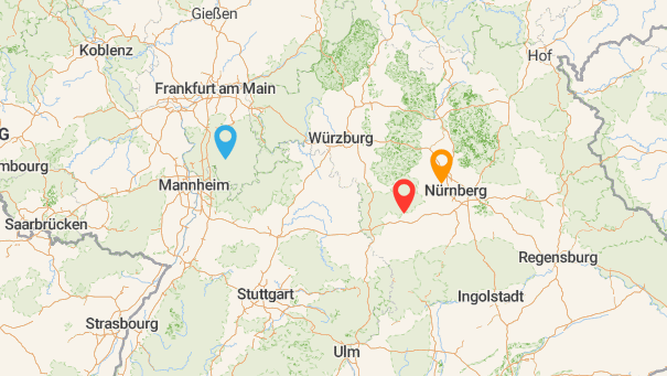 Map of company locations