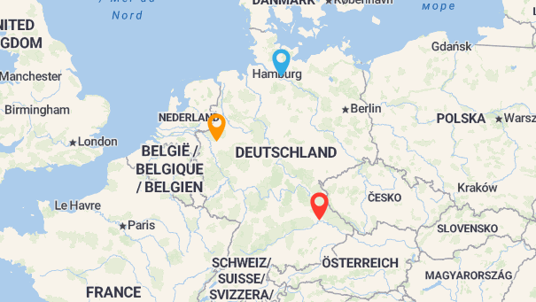 Map of company locations