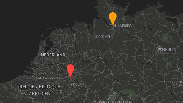 Map of company locations