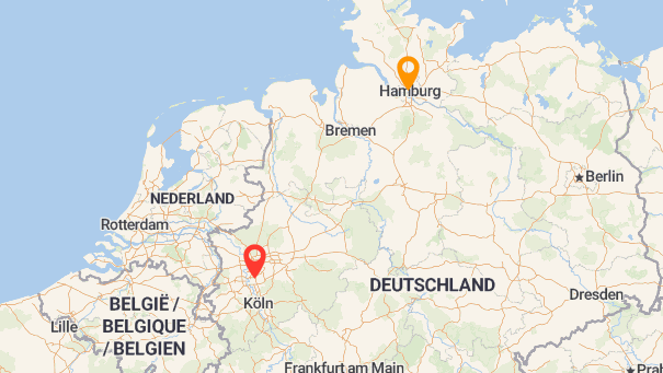 Map of company locations