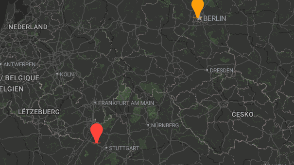 Map of company locations