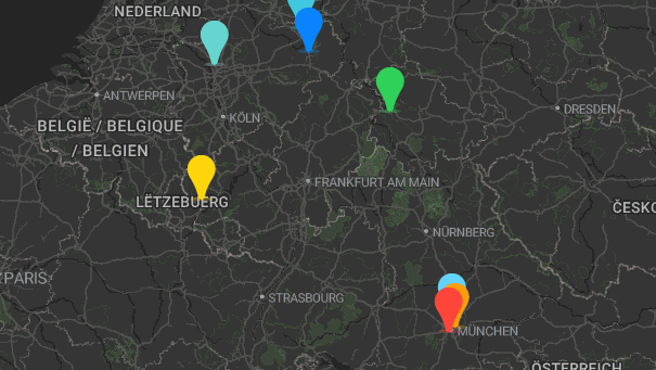 Map of company locations