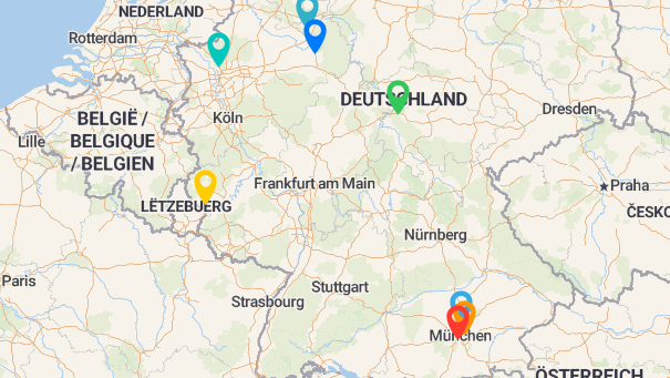 Map of company locations