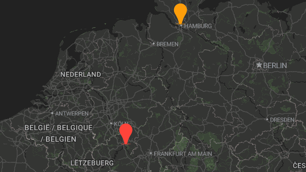 Map of company locations
