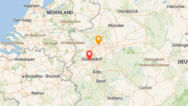 Map of company locations