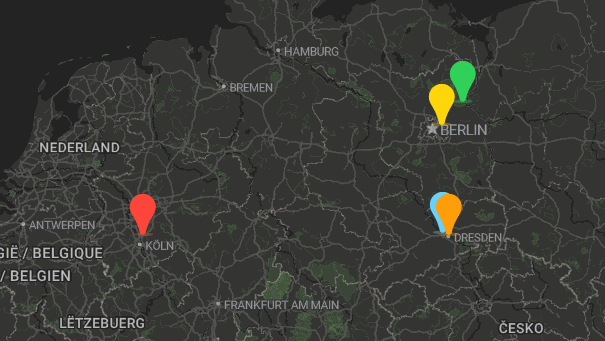 Map of company locations