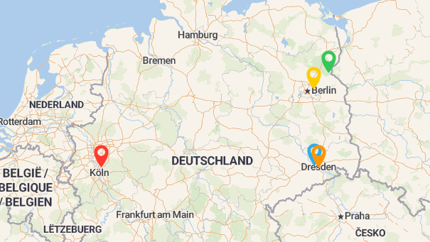Map of company locations