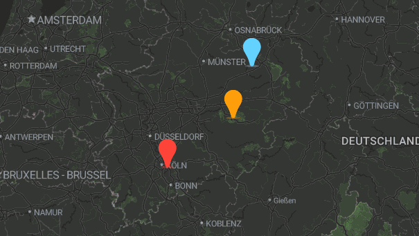 Map of company locations