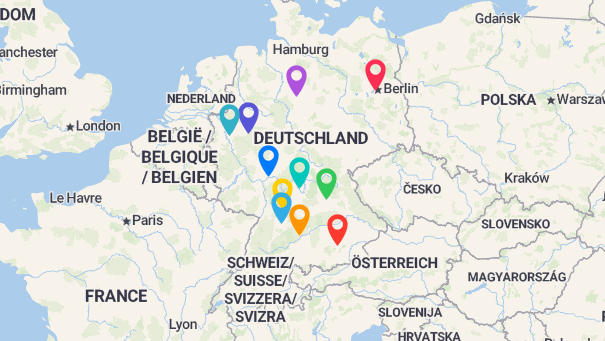 Map of company locations