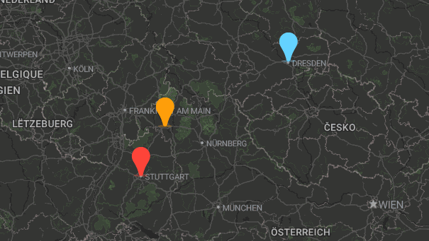 Map of company locations