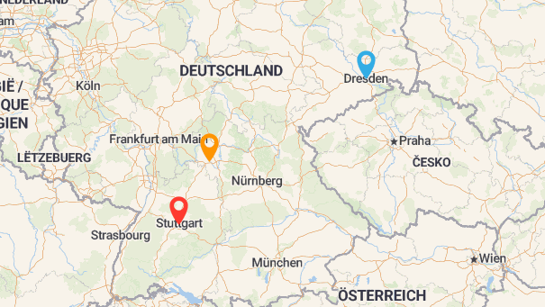Map of company locations
