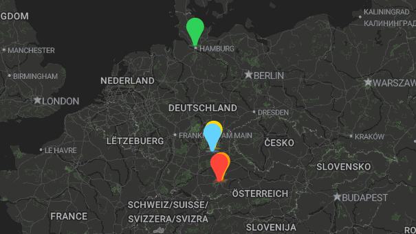 Map of company locations