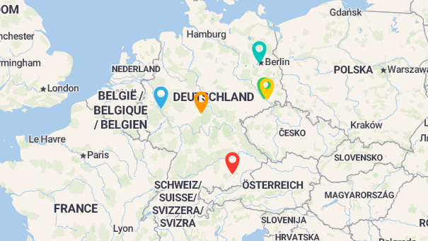 Map of company locations
