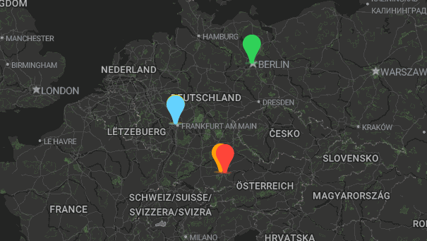 Map of company locations