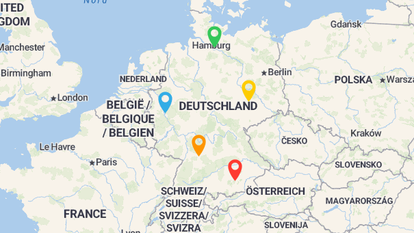 Map of company locations
