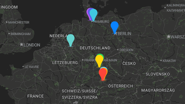 Map of company locations