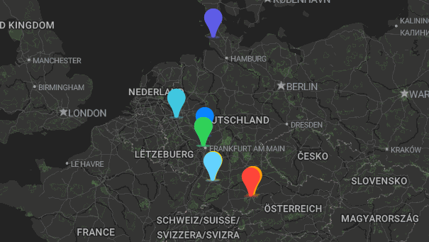Map of company locations