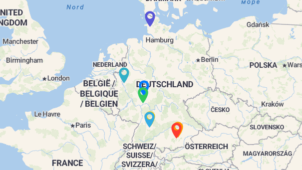 Map of company locations