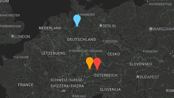 Map of company locations