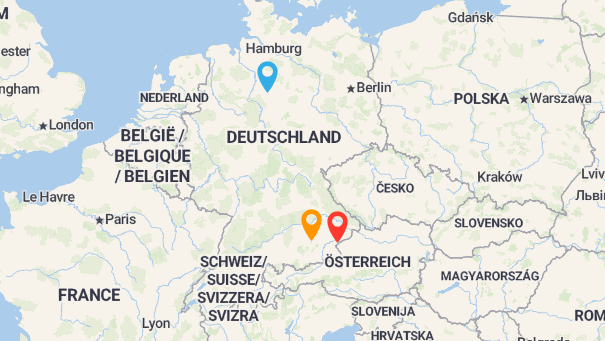 Map of company locations