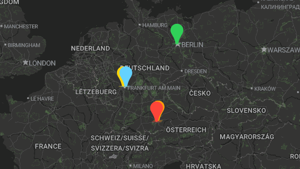 Map of company locations