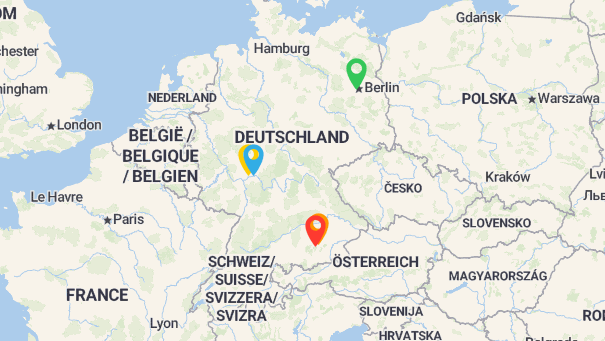 Map of company locations