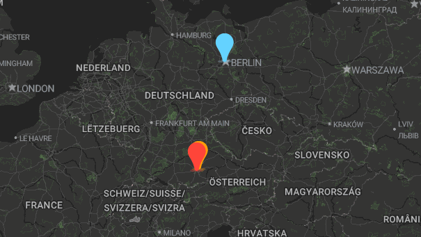 Map of company locations