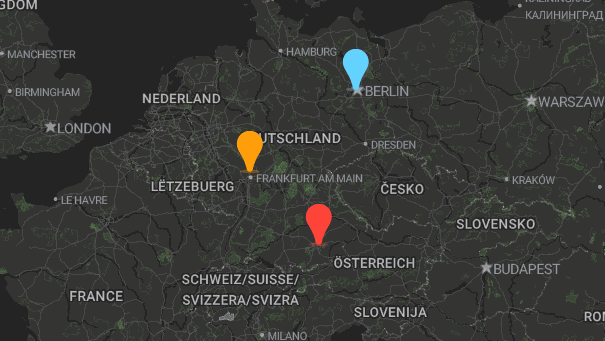 Map of company locations