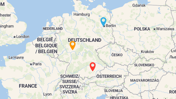 Map of company locations