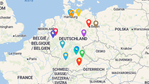 Map of company locations
