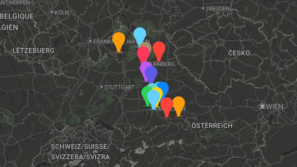 Map of company locations