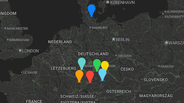 Map of company locations