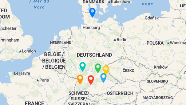Map of company locations