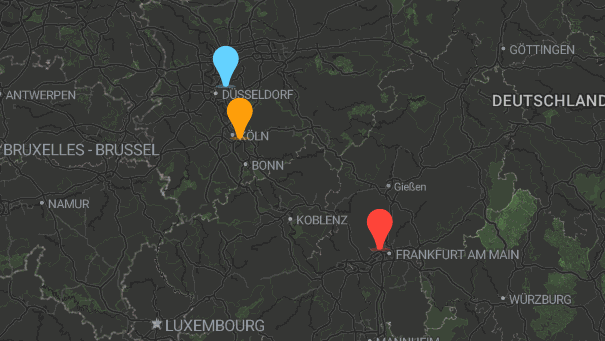 Map of company locations